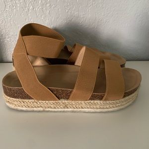 Tan Platform Sandals